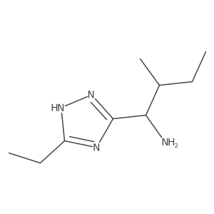 1-(5-ethyl-1H-1,2,4-triazol-3-yl)-2-methylbutan-1-amine Structure