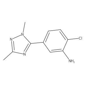 2-chloro-5-(dimethyl-1H-1,2,4-triazol-5-yl)aniline结构式