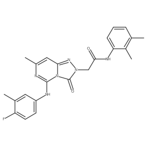 N-(2,3-dimethylphenyl)-2-{5-[(4-fluoro-3-methylphenyl)amino]-7-methyl-3-oxo-2H,3H-[1,2,4]triazolo[4,3-c]pyrimidin-2-yl}acetamide Structure