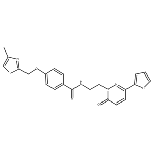 N-(2-(3-(furan-2-yl)-6-oxopyridazin-1(6H)-yl)ethyl)-4-((4-methylthiazol-2-yl)methoxy)benzamide Structure
