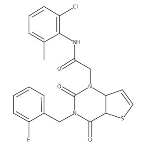 N-(2-chloro-6-methylphenyl)-2-{3-[(2-fluorophenyl)methyl]-2,4-dioxo-1H,2H,3H,4H-thieno[3,2-d]pyrimidin-1-yl}acetamide结构式