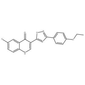 3-(3-(4-ethoxyphenyl)-1,2,4-oxadiazol-5-yl)-6-fluoroquinolin-4(1H)-one结构式