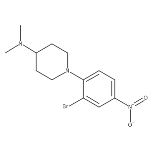 1-(2-Bromo-4-nitrophenyl)-N,N-dimethylpiperidin-4-amine Structure