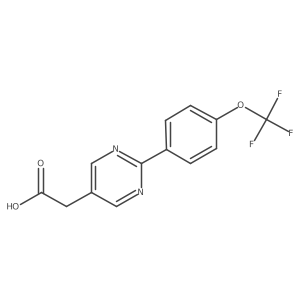 2-(4-(Trifluoromethoxy)phenyl)pyrimidine-5-acetic acid结构式