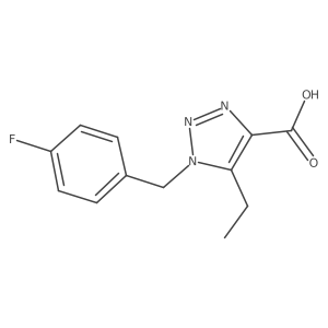 5-ethyl-1-[(4-fluorophenyl)methyl]-1H-1,2,3-triazole-4-carboxylic acid Structure