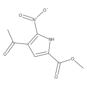 methyl 4-acetyl-5-nitro-1H-pyrrole-2-carboxylate结构式