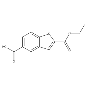 CCOC(=O)c1cc2cc(C(=O)O)ccc2s1结构式