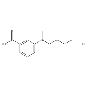 3-[2-Methoxyethyl(methyl)amino]benzoic acid;hydrochloride Structure