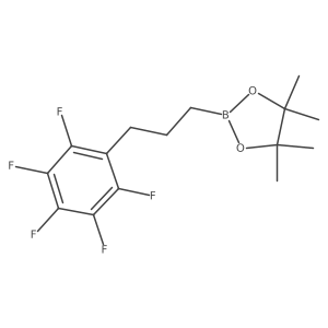 1,3,2-Dioxaborolane, 4,4,5,5-tetramethyl-2-[3-(2,3,4,5,6-pentafluorophenyl)propyl]- Structure
