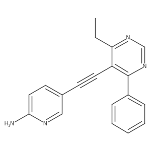 5-[2-(4-Ethyl-6-phenyl-5-pyrimidinyl)ethynyl]-2-pyridinamine结构式