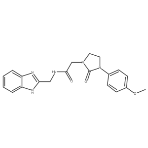 N-((1H-benzo[d]imidazol-2-yl)methyl)-2-(3-(4-methoxyphenyl)-2-oxoimidazolidin-1-yl)acetamide结构式