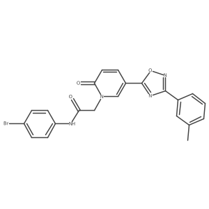 N-(4-bromophenyl)-2-{5-[3-(3-methylphenyl)-1,2,4-oxadiazol-5-yl]-2-oxopyridin-1(2H)-yl}acetamide Structure