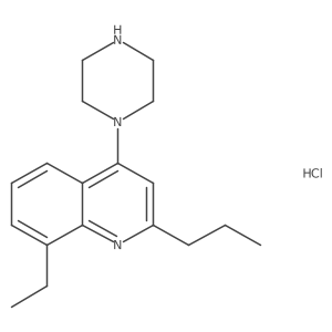 8-Ethyl-4-(piperazin-1-yl)-2-propylquinoline hydrochloride Structure