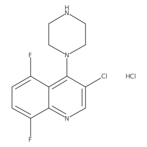 3-Chloro-5,8-difluoro-4-(piperazin-1-yl)quinoline hydrochloride Structure