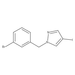 1-(3-Bromobenzyl)-4-iodo-1H-pyrazole结构式