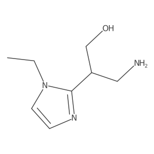 3-amino-2-(1-ethyl-1H-imidazol-2-yl)propan-1-ol结构式
