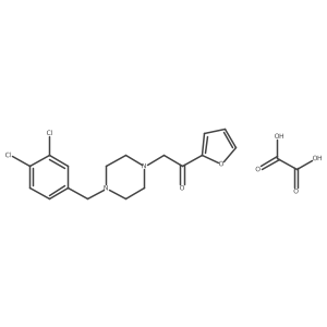 2-(4-(3,4-Dichlorobenzyl)piperazin-1-yl)-1-(furan-2-yl)ethanone oxalate结构式