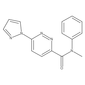 N-methyl-N-phenyl-6-(1H-pyrazol-1-yl)pyridazine-3-carboxamide结构式