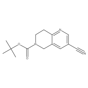 6-(tert-Butoxycarbonyl)-3-cyano-5,6,7,8-tetrahydro-1,6-naphthyridine Structure