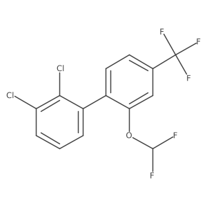2,3-Dichloro-2'-(difluoromethoxy)-4'-(trifluoromethyl)-1,1'-biphenyl结构式