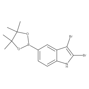 2,3-Dibromo-5-(4,4,5,5-tetramethyl-1,3,2-dioxaborolan-2-yl)-1H-indole结构式