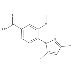 Benzoic acid, 4-(3,5-dimethyl-1H-pyrazol-1-yl)-3-methoxy-结构式