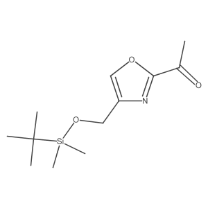 1-(4-(((tert-Butyldimethylsilyl)oxy)methyl)oxazol-2-yl)ethanone结构式