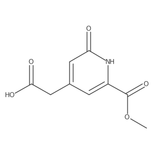 [2-Hydroxy-6-(methoxycarbonyl)pyridin-4-YL]acetic acid结构式