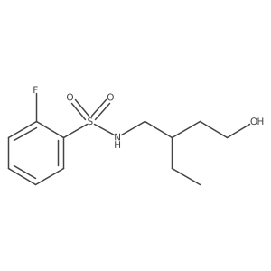 n-(2-Ethyl-4-hydroxybutyl)-2-fluorobenzenesulfonamide结构式