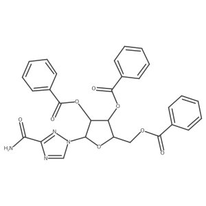 1-(2,3,5-Tri-O-benzoyl-I(2)-D-ribofuranosyl)-1H-1,2,4-triazole-3-carboxamide Structure