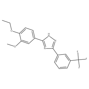 5-(4-Ethoxy-3-methoxyphenyl)-3-(3-(trifluoromethyl)phenyl)-1H-1,2,4-triazole Structure