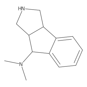 rel-(3aR,8R,8aR)-N,N-dimethyl-1,2,3,3a,8,8a-hexahydroindeno[2,1-c]pyrrol-8-amine结构式