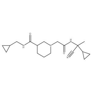 1-{[(1-cyano-1-cyclopropylethyl)carbamoyl]methyl}-N-(cyclopropylmethyl)piperidine-3-carboxamide结构式