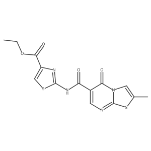 ethyl 2-{[(2-methyl-5-oxo-5H-[1,3]thiazolo[3,2-a]pyrimidin-6-yl)carbonyl]amino}-1,3-thiazole-4-carboxylate Structure