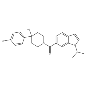 [4-(4-chlorophenyl)-4-hydroxypiperidino](1-isopropyl-1H-indol-6-yl)methanone Structure
