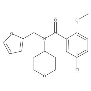 5-chloro-N-(furan-2-ylmethyl)-2-methoxy-N-(tetrahydro-2H-pyran-4-yl)benzamide Structure