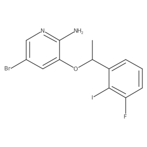 3-(1-(3-Fluoro-2-iodophenyl)ethoxy)-5-bromopyridin-2-amine结构式
