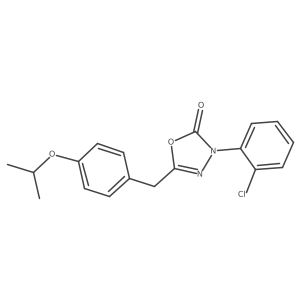 3-(2-Chlorophenyl)-5-[[4-(1-methylethoxy)phenyl]methyl]-1,3,4-oxadiazol-2(3H)-one结构式