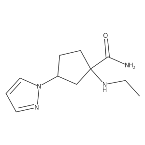 1-(Ethylamino)-3-(1h-pyrazol-1-yl)cyclopentane-1-carboxamide Structure