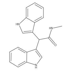 2,2-Di(1H-indol-3-yl)-N-methylacetamide结构式