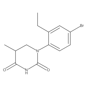 1-(4-Bromo-2-ethyl-phenyl)-5-methyl-hexahydropyrimidine-2,4-dione结构式