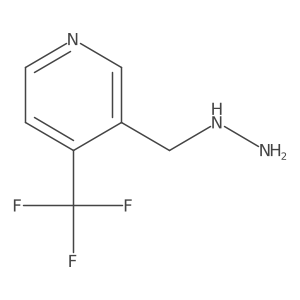 3-(Hydrazinylmethyl)-4-(trifluoromethyl)pyridine结构式