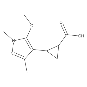 2-(5-methoxy-1,3-dimethyl-1H-pyrazol-4-yl)cyclopropane-1-carboxylic acid结构式