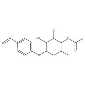 4-(4'-O-Acetyl-alpha-L-rhamnosyloxy)benzaldehyde结构式