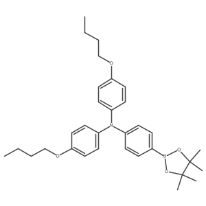 4-Butoxy-N-(4-butoxyphenyl)-N-(4-(4,4,5,5-tetramethyl-1,3,2-dioxaborolan-2-yl)phenyl)aniline结构式