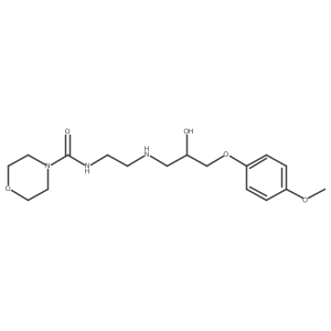 N-(2-((2-Hydroxy-3-(4-methoxyphenoxy)propyl)amino)ethyl)morpholine-4-carboxamide Structure