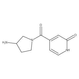4-(3-aminopyrrolidine-1-carbonyl)pyridin-2(1H)-one结构式