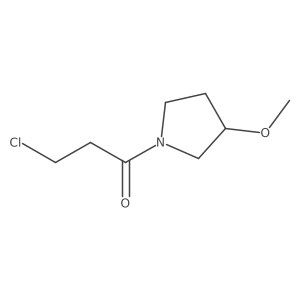 3-Chloro-1-(3-methoxypyrrolidin-1-yl)propan-1-one结构式