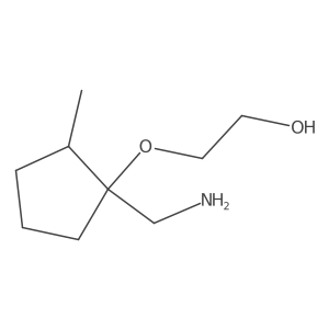 2-{[1-(Aminomethyl)-2-methylcyclopentyl]oxy}ethan-1-ol结构式