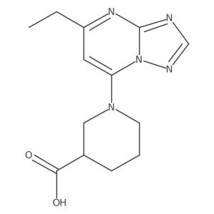 1-(5-Ethyl-[1,2,4]triazolo[1,5-a]pyrimidin-7-yl)piperidine-3-carboxylic acid结构式